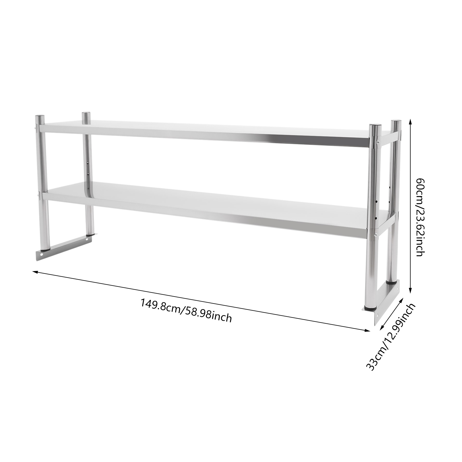 Home Gym Organization - Стеллажи из нержавеющей стали, 2-х уровневая