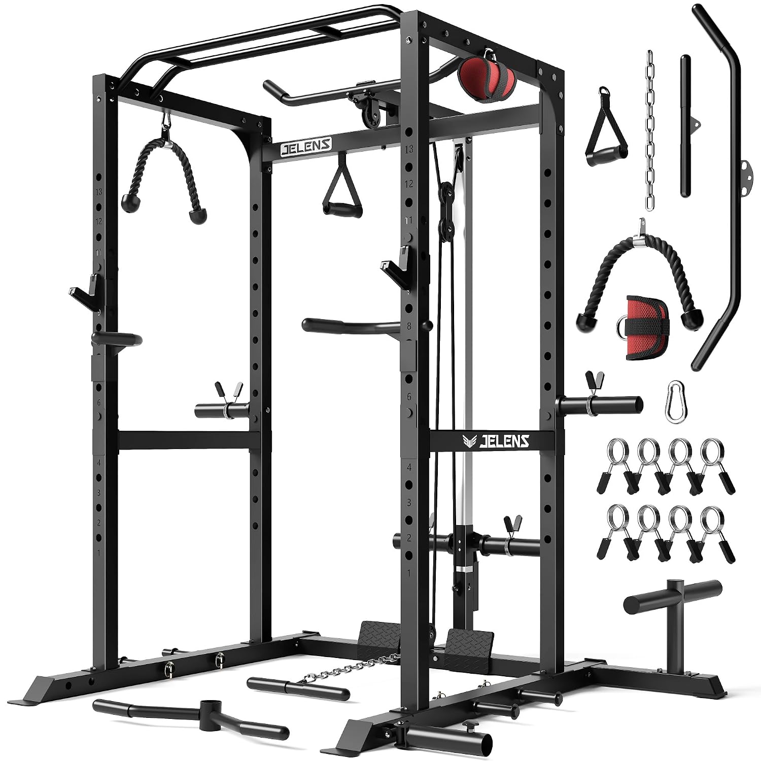 Home Gym Rack With Cables - Многофункциональная силовая рама с регулируемым кроссовером,