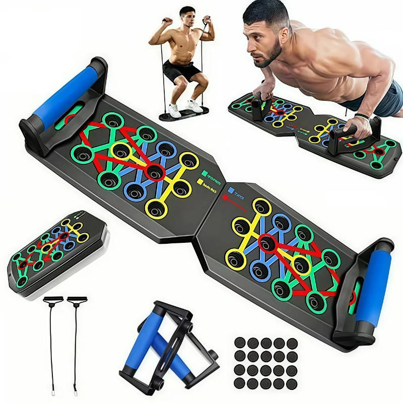 Home Gym Weight Machine - Складная доска для отжиманий с эластичными