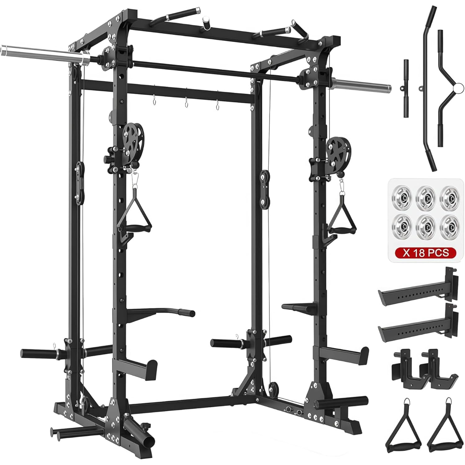 Многофункциональный силовой тр – обзор и цена Home Gym Rack With Cables