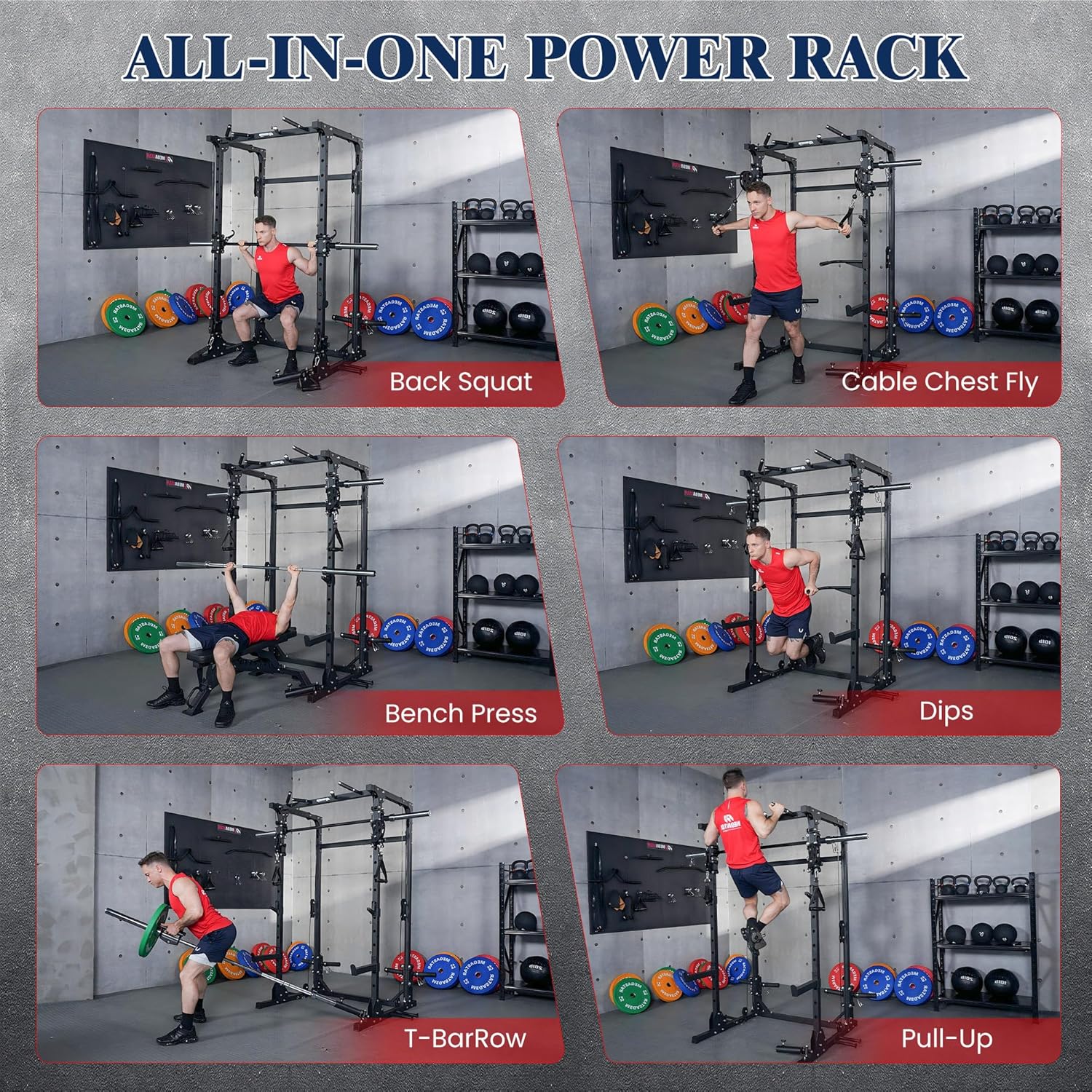 Многофункциональный силовой тр – обзор и цена Home Gym Rack With Cables