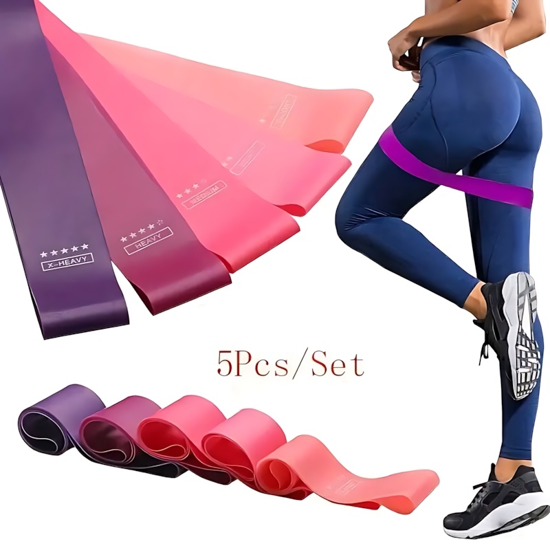 Набор из 5 розовых эластичных  – обзор и цена Home Gym Kit