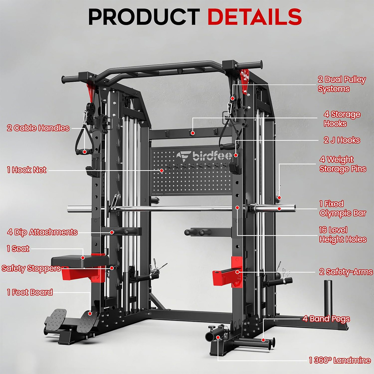 Многофункциональный силовой тр – обзор и цена Home Gym Rack With Cables