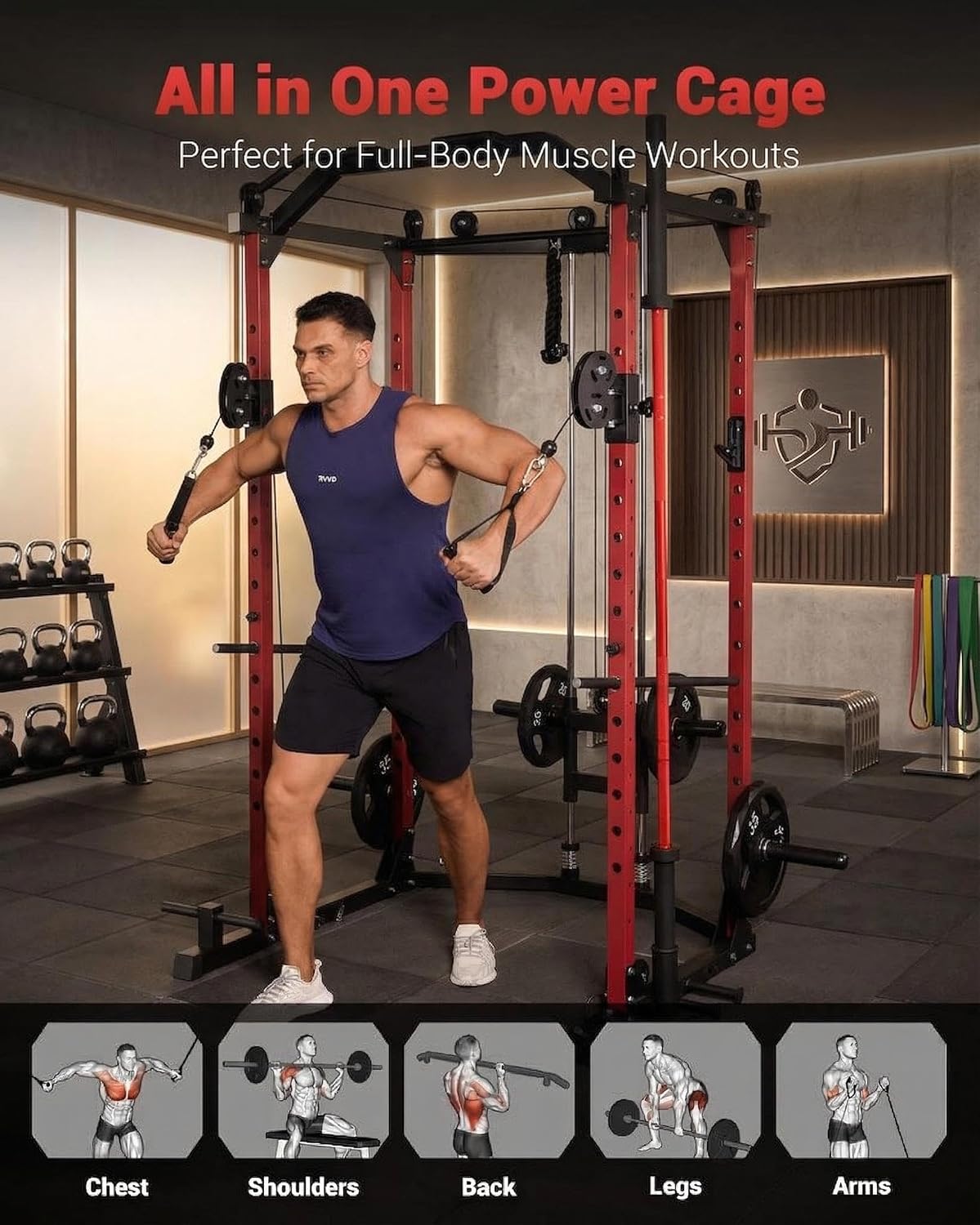 Многофункциональная силовая ра – обзор и цена Home Gym Rack With Cables